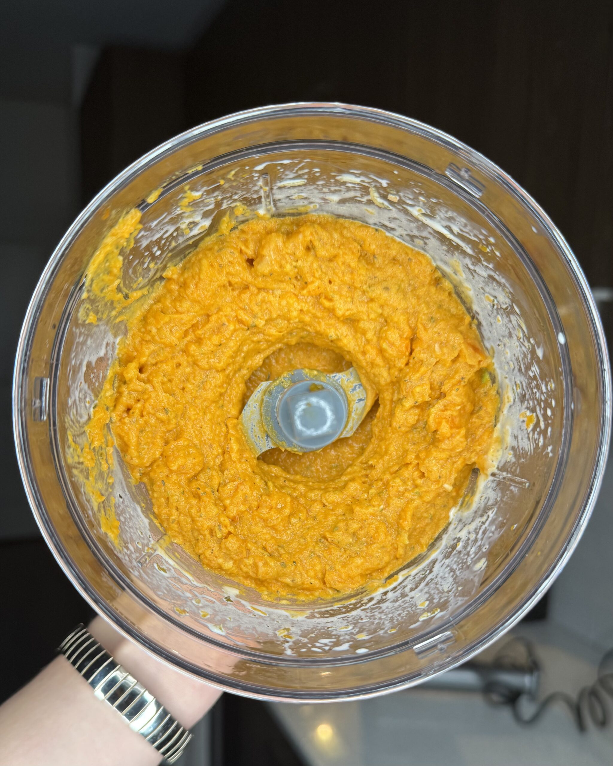Velvety creamy butternut squash puree made with roasted squash, garlic, and herbs – perfect for pasta sauce or nourishing meals